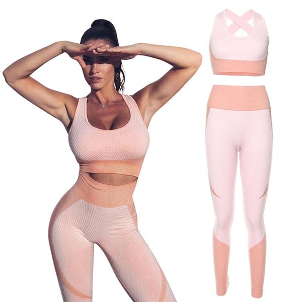 

yoga outfit women's set seamless backless soft elastic sportswear suit for fitness exercising enthusiasts