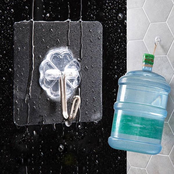 

hooks & rails 10/pcs transparent strong self adhesive door wall hangers suction heavy load rack cup sucker for kitchen bathroom