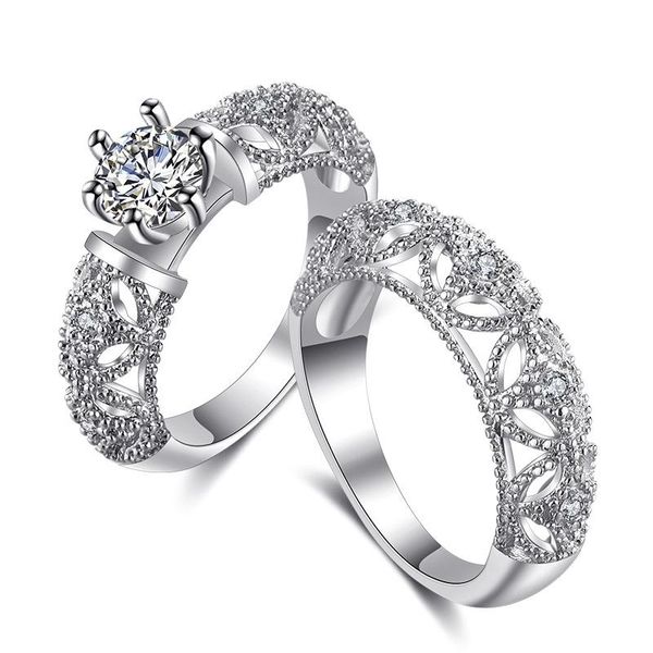 

earrings & necklace zircon rings small jewelry fashion hollow out, Silver