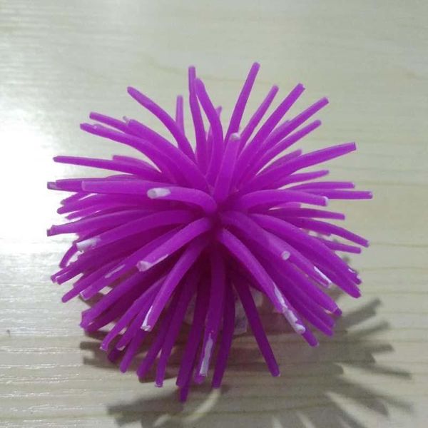 

decorations silicone aquarium fish tank ornament artificial sea urchin plant 1pcs