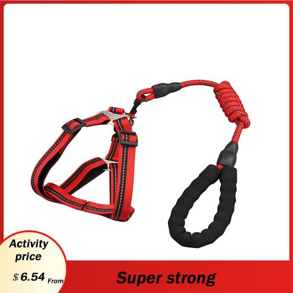 

dog collars & leashes pet chest strap with traction rope eva reflective silk vest drop