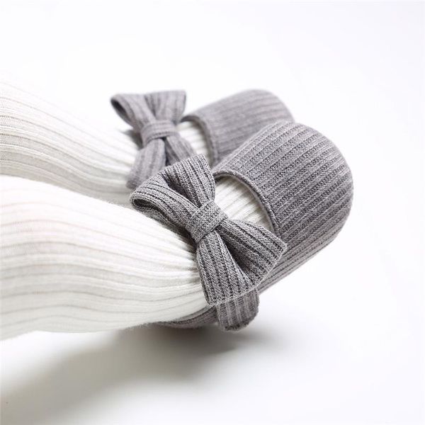 

first walkers baby girls knitted bowknot shoes kids born toddler cotton soft sole non-slip spring autumn infant