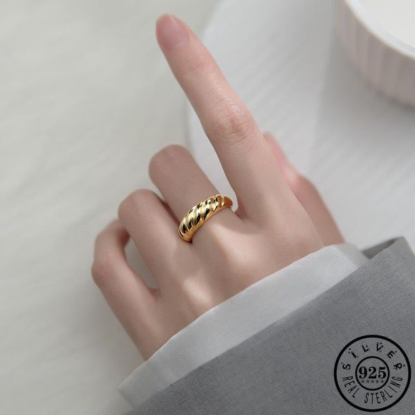 

cluster rings 925 sterling silver minimalist ring adjustable punk gold color plated open finger knuckle kpop party jewelry for women, Golden;silver