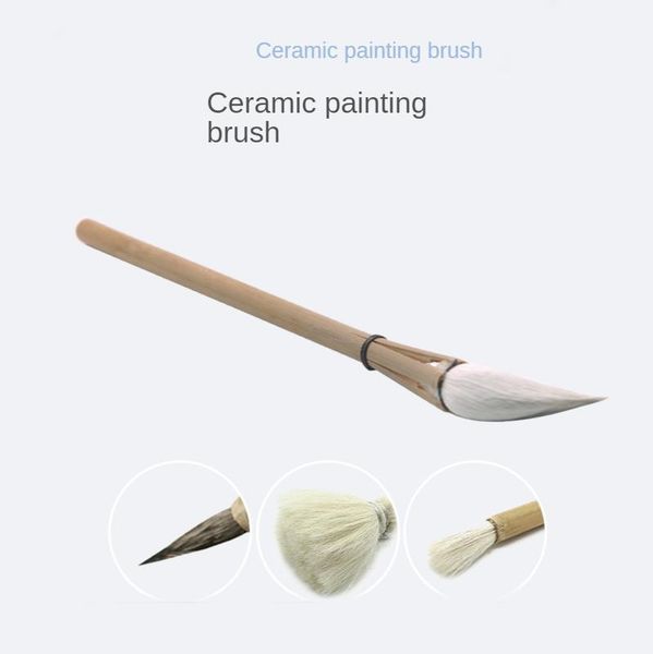 

craft tools pottery paint brush yang hao wolf cent water pen stomping hook line white cloud sweeping gray overglaze