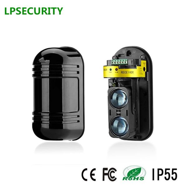 

alarm systems lpsecuirty dual beam sensor active infrared intrusion detector ir 30m~150m outdoor perimeter wall barrier fence for gsm