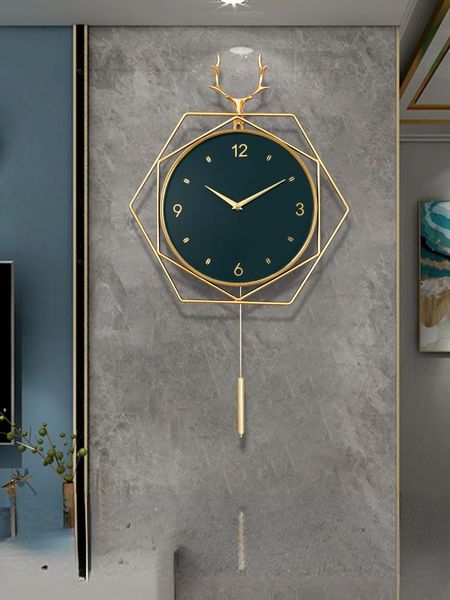 

wall clocks nordic minimalist clock living room creativity silent luxury modern design reloj de pared decor ll50wc