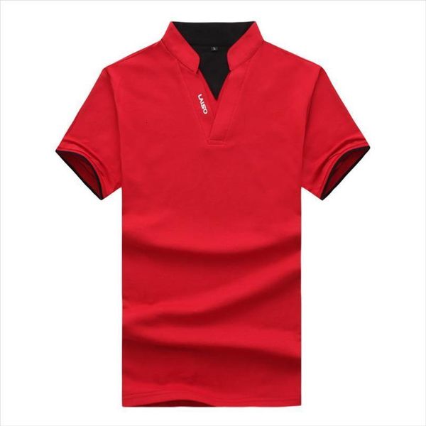 

summer fashion shirt men, men polos cotton casual stand collar short sleeve shirts, male pure color v neck, White;black