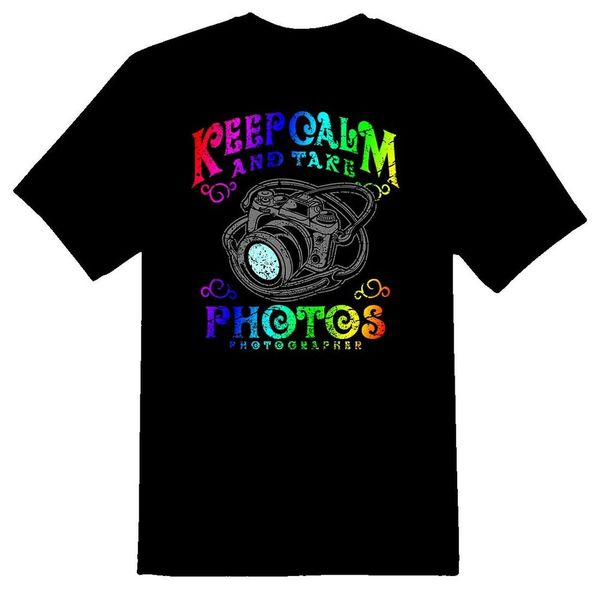 

keep calm and take ps black or white tee shirt, White;black