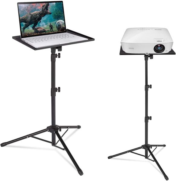 Tripod Standı Projektör, Dizüstü, DJ Ekipmanları, Katlanır Zemin Tripod Standı, Açık Bilgisayar Masası Sahne veya Stüdyo Standı, Yüksekliği Ayarlanabilir (23 inç - 63 inç)