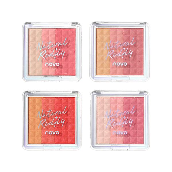 

blush 3-color face blusher gradient palette long-lasting waterproof pressed powder