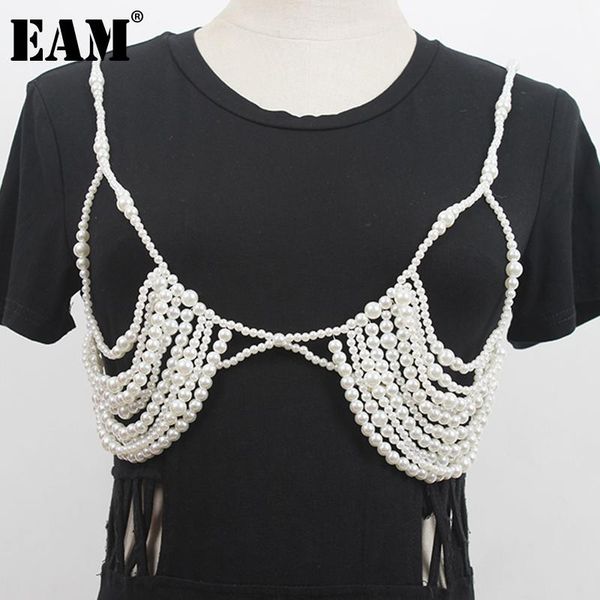

belts [eam] white pearl split joint elegant vest belt personality women fashion tide all-match spring autumn 2021 1dd7962, Black;brown