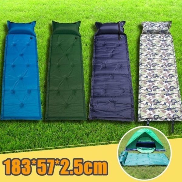 

sleeping bags camping pad inflatable air mattresses outdoor mat furniture bed ultralight cushion pillow hiking trekking 183*57*2.5