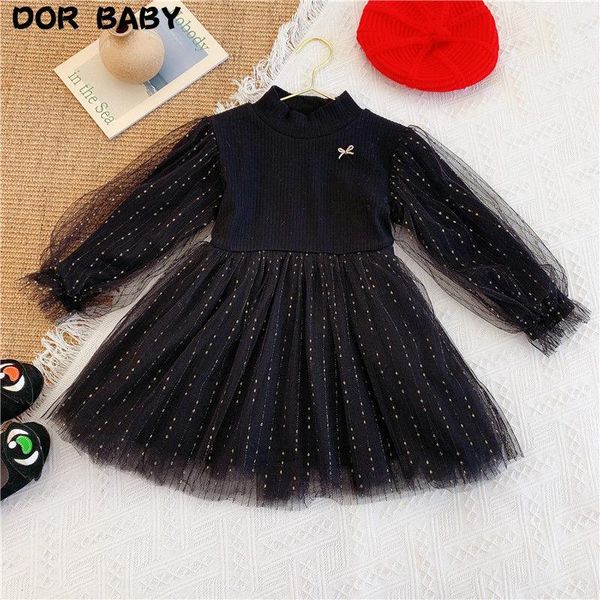 

infant dress girl baby net gauze children's long-sleeved cotton small 6m 8m 9m 12m girl's dresses, Red;yellow