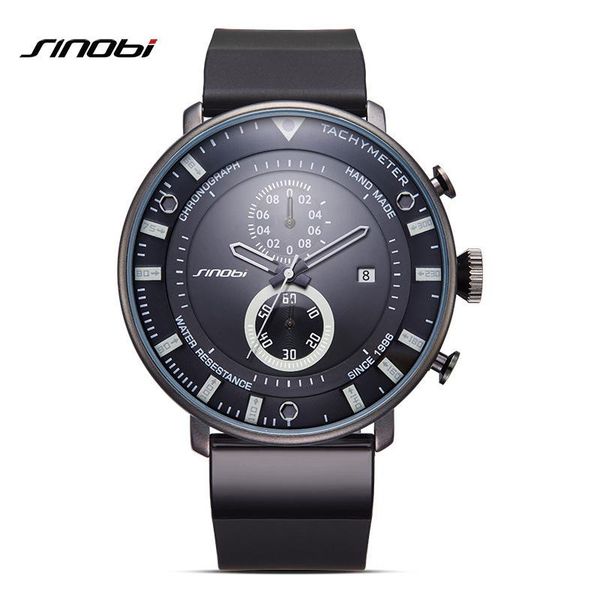 

wristwatches sinobi 2021 summer men watch wristband outdoor sport rugged sports quartz clock relogio masculino for, Slivery;brown