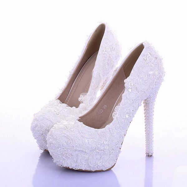 

dress shoes elegant real leather prom party pumps bridesmaid white lace wedding 2021 custom made bridal plus size, Black