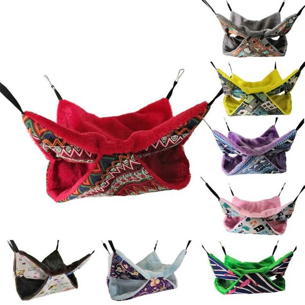 

small animal supplies warm double layer hammock hanging plush sleeping bag for squirrel sugar glider