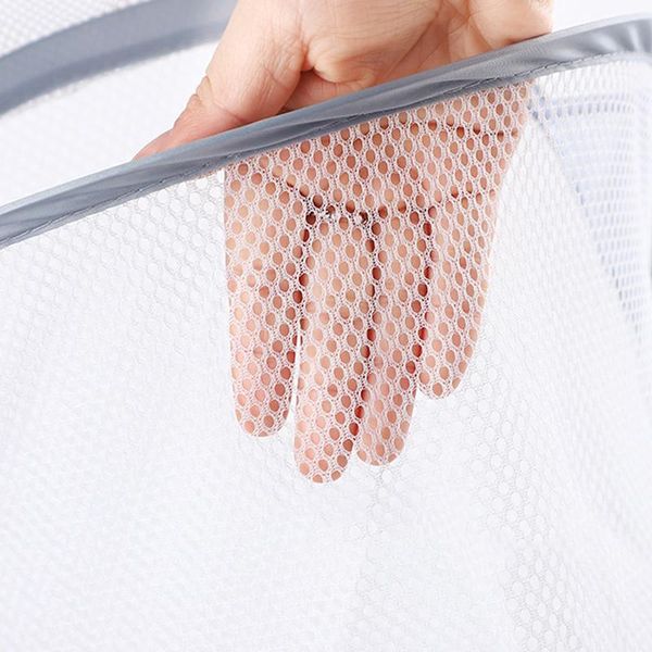 

laundry bags wall-mounted basket polyester collapsible large capacity dustproof dirty hamper bag for room l9