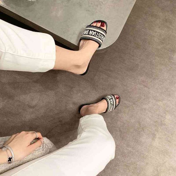 

fashion slippers for women's wear 2021 new shoes summer kvb7, Black