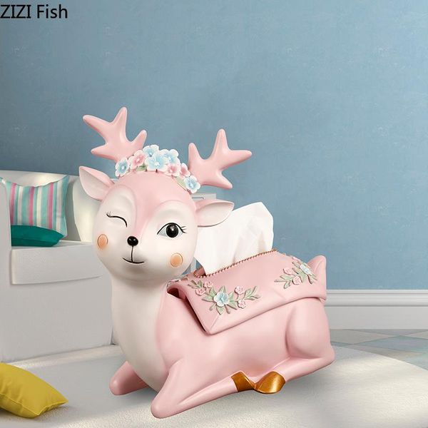 

tissue boxes & napkins european animal storage canister paper box living room decoration resin deer dog cartoon cute seat type holder