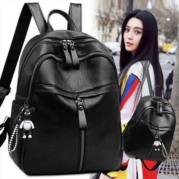 

fashion women pu leather backpack bag cute purse cross shoulder travel
