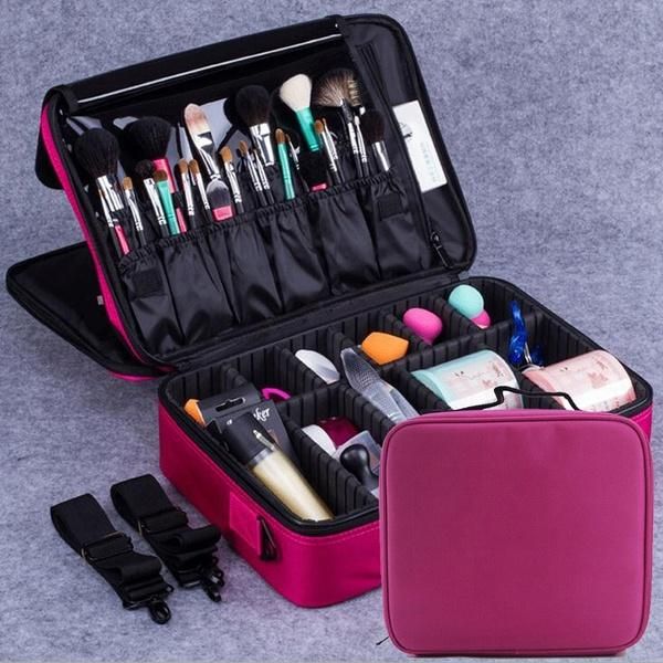 

monogrammed makeup brush cosmetic storage sac bridesmaid gift travel separate de rangement outil pinceau d boxes & bins