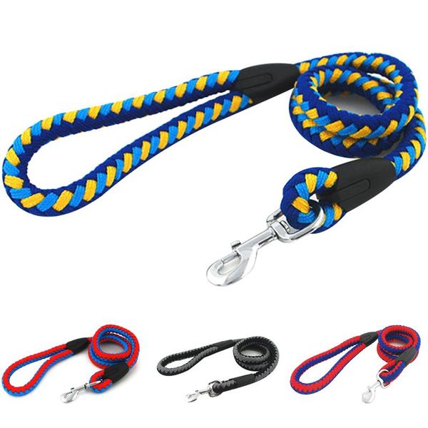 

pet supplies large dog leash 15mm width american fine braided round rope belt for big collars & leashes