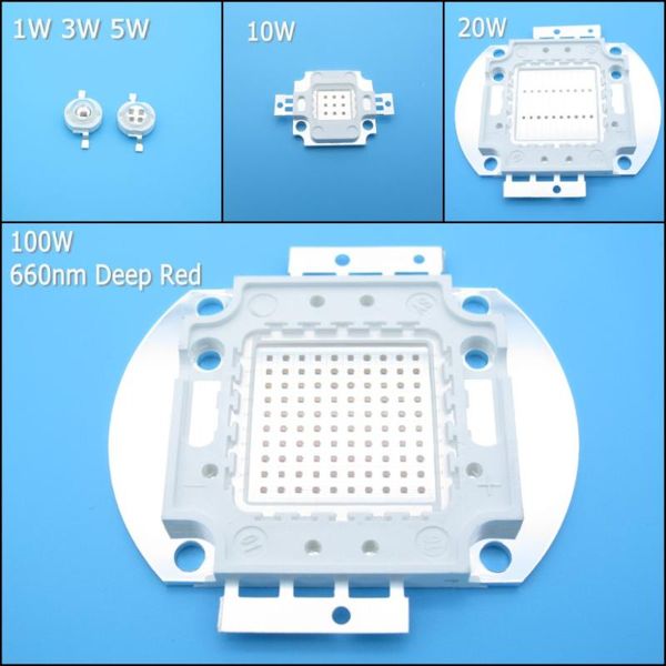 

high power 660nm deep red led grow chip 1w 3w 5w 10w 20w 30w 50w 100w cob beads for plant light diy lights