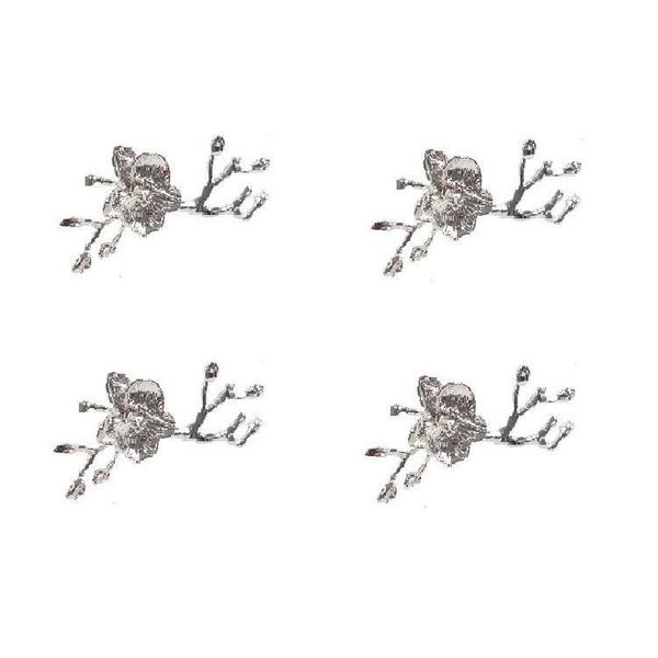 

napkin rings 4pcs high-grade gold plum ring, el ornaments in continental