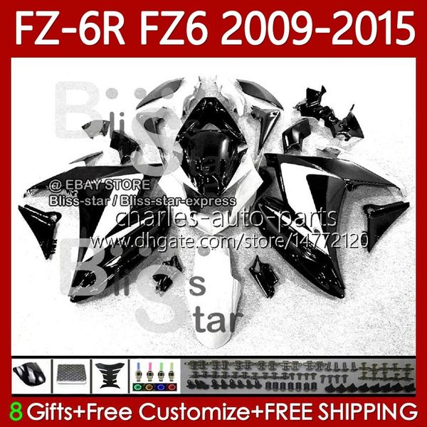 YAMAHA FZ için OEM FZERALARI 6N 6N 6 FZ600 Siyah Beyaz FZ6R 2009 2010 2011 2012 2013 2014 2015 Vücut 103NO.113 FZ-6N 09 10 11 12 13 14 15 FZ6N 09-15 Karoseri Kiti