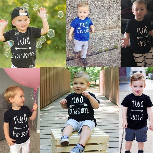 

two wild shirt 2nd birthday boys toddler birthdaytwo handsome tshirts, Blue