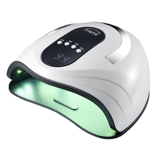 

120w led nail dryer uv lamp gel nail polish fast-curing light timer sensor salon 42pcs led bulbs 10s 30s 60s 99s painless mode f