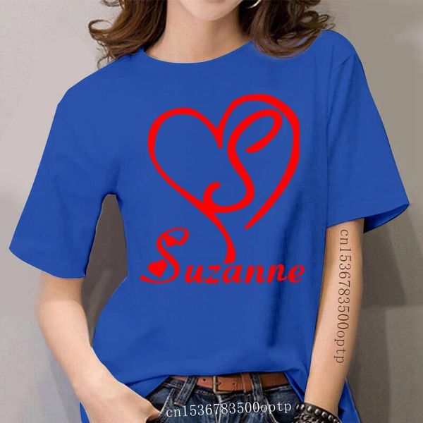 

women's t-shirt two personalized heart love shaped couple shirt women and, White