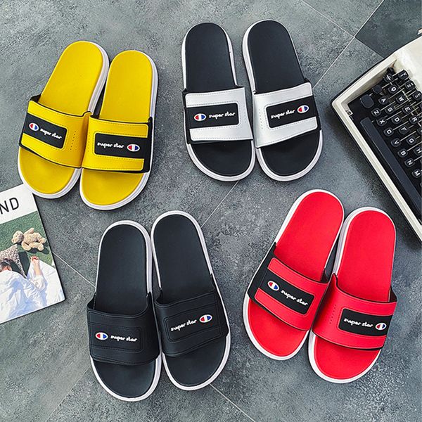 

2021 fashion summer letter pattern beach men slippers casual designer shoes sell white black red sandals