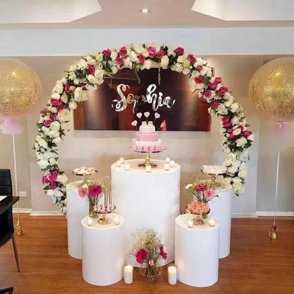 

party favor wedding props cylindrical iron set dessert table display main road birthday festive decoration
