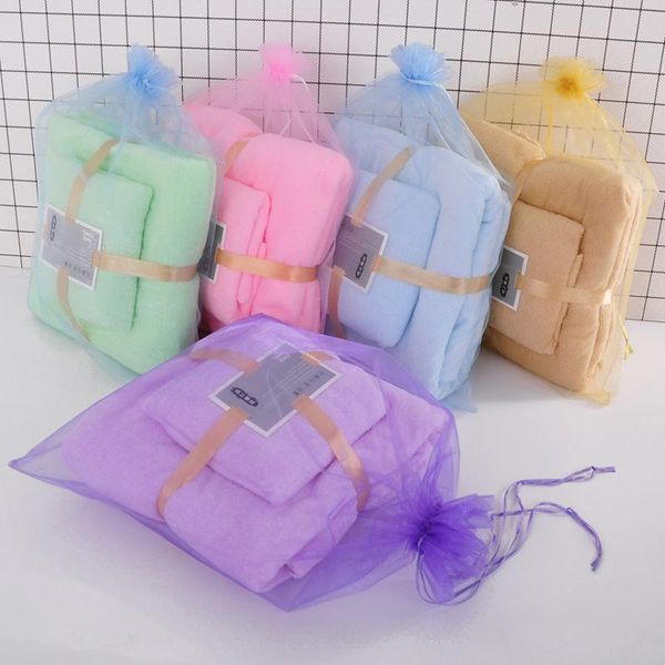 

towel coral fleece mother soft absorbent bath set quick-dry towels for adults bathroom