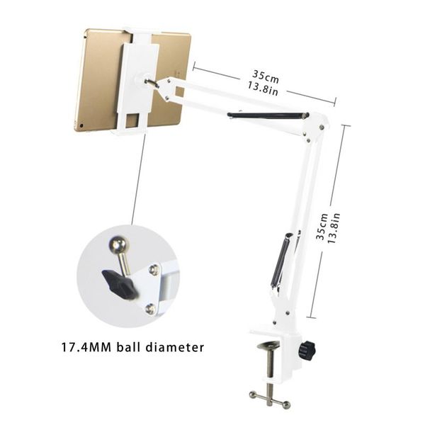 

hooks & rails tablet stand phone holder flexible cellphone clip lazy home bed desk360Â° rotating foldable mount bracket 2021 product