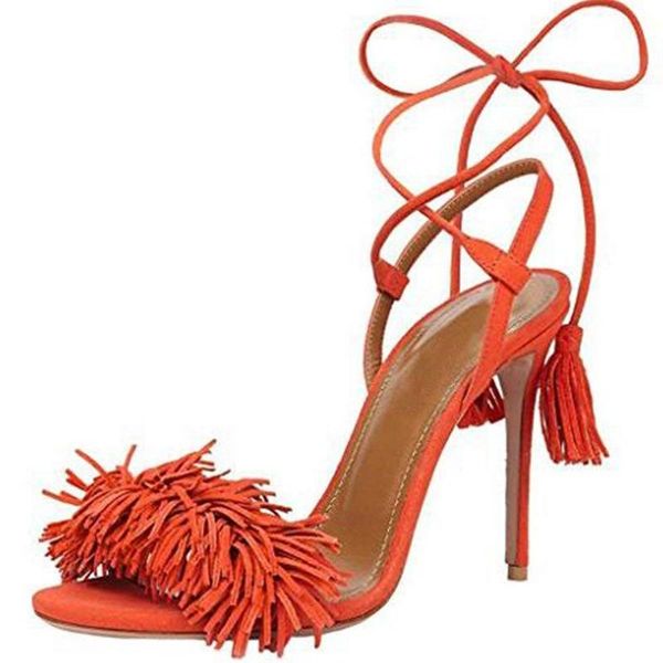 

sandals women's sandals, tassel bow heels, 12cm, shoes, Black