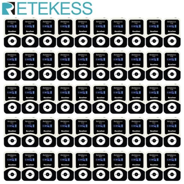 

retekess 50pcs t131 wireless receiver for tour guide system simultaneous interpretation museum visit church translation meeting microphones