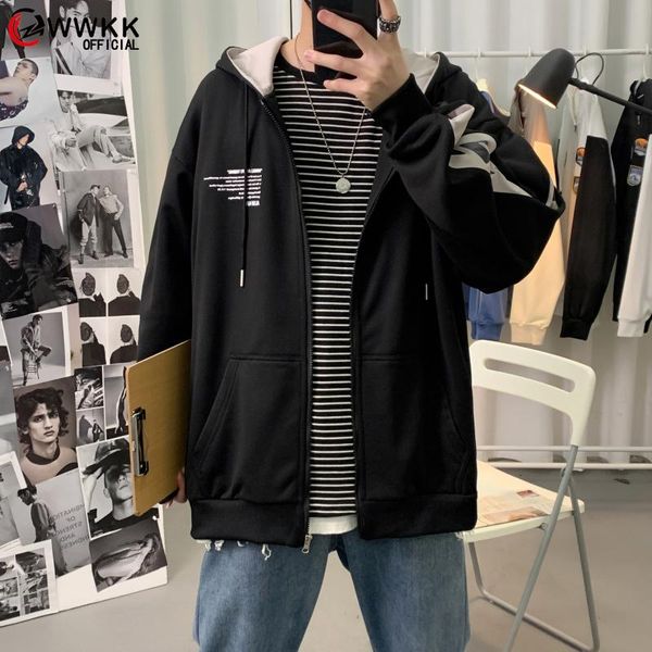 

autumn spring 2021 hoodies sweatshirt for men's loose hip hop punk pullover streetwear casual fashion clothes oversize & sweatshirts, Black