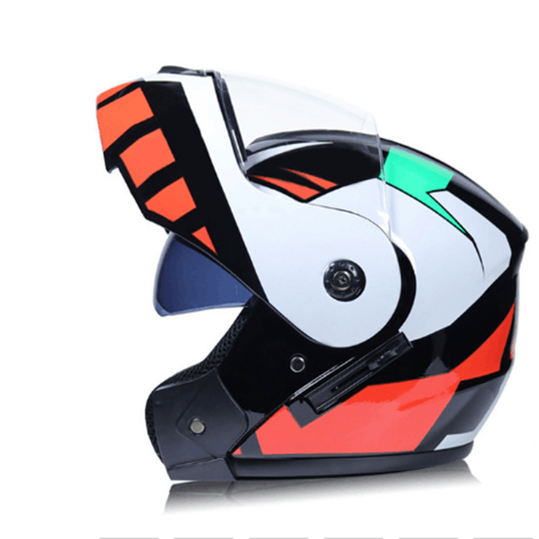 

gifts racing motorcycle helmets modular dual lens motocross helmet full face safe flip up cascos para moto