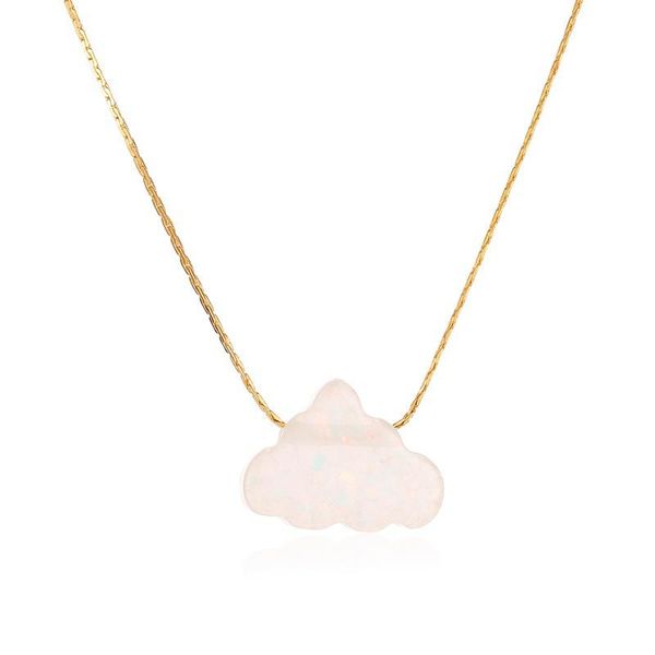 

pendant necklaces korea cloud necklace creative cute cartoon little white for women short clavicle & pendants, Silver