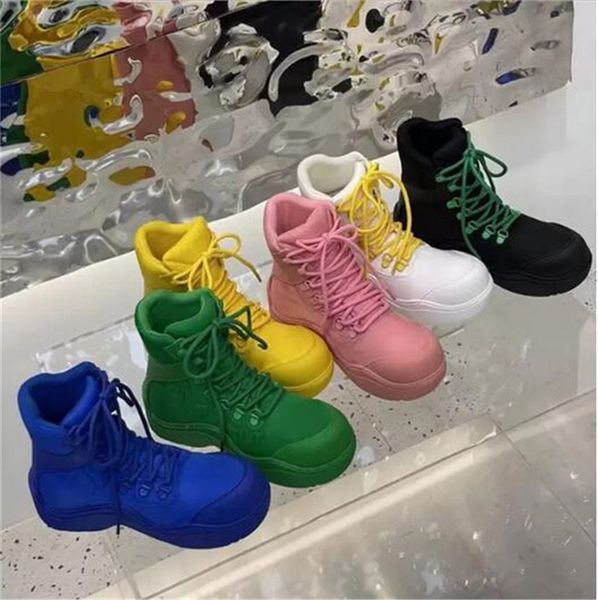 

2022 men women winter outdoor boot couples leather high cut warm snow boots casual martin boots hiking sports trainer shoes sneakers, Black
