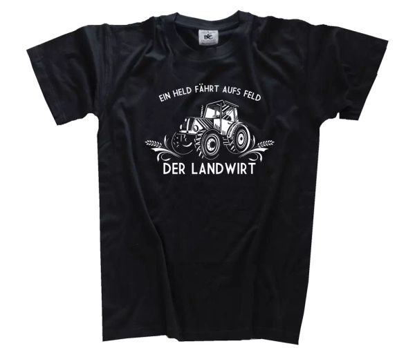 

a hero faerht on the field-farmer tractor t-shirt s-xxxl, White;black