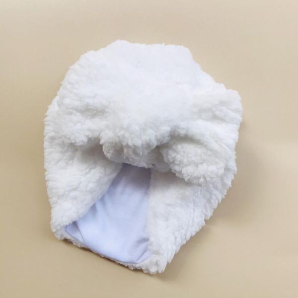 

caps & hats solid bow knot baby hat turban born thick winter warmer beanies, Yellow