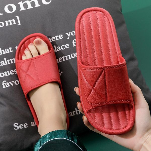 

women's indoor home floor slippers couple eva bathroom flip flops men and woman soft bottom sandals ladies house shoes plus size, Black