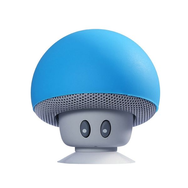 

2020 cute portable shower mushrooms sucker waterproof wireless bluetooths speaker mobile phone car mini speaker