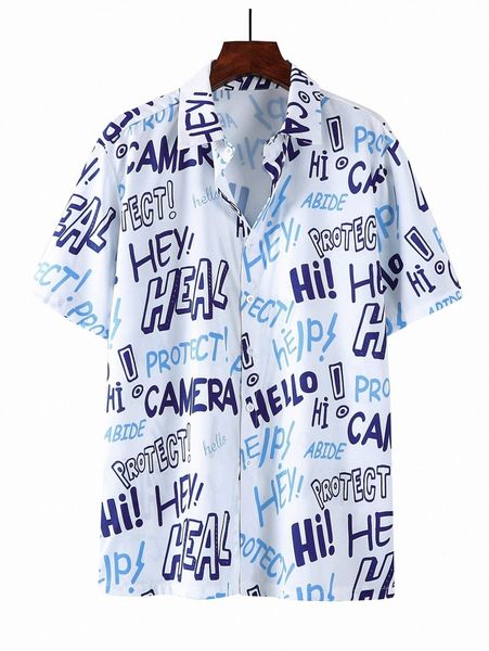 

men random letter graphic shirt r4yh#, White;black
