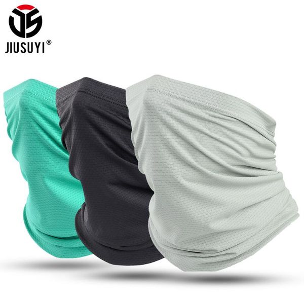 

scarves summer breathable bandana quick dry windproof ring scarf elastic neck gaiter men women tube balaclava fashion stretch headband, Blue;gray