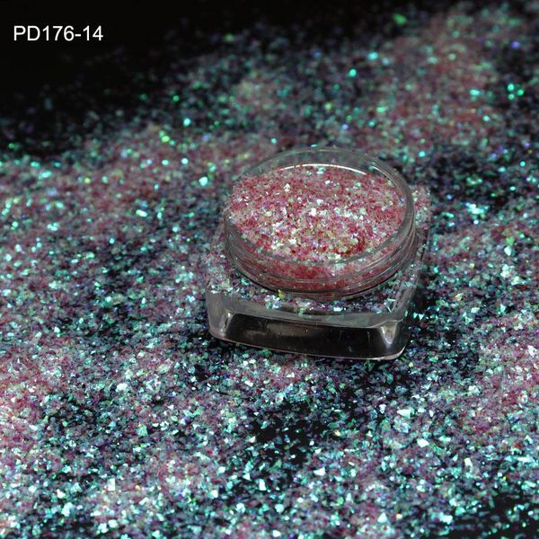 

nail glitter 20g/bag art glass-paper irregular aurora sequin symphony glitters for nails gel manicure small flakes sticker decoration @7, Silver;gold