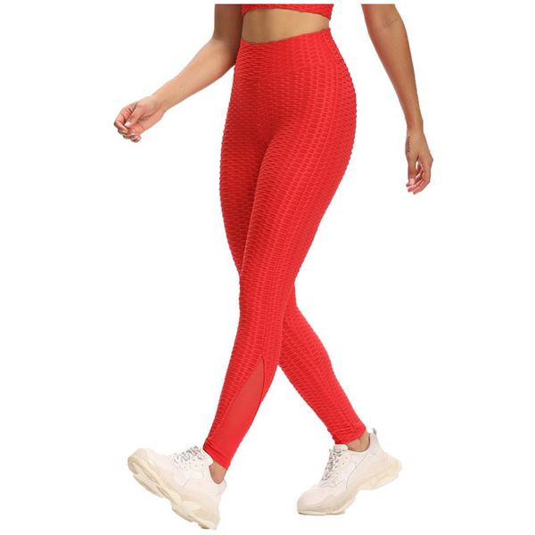 

bumps style leggings put hip fold women's mesh panel breathable lifting exercise bubble gym pants slim yoga outfit